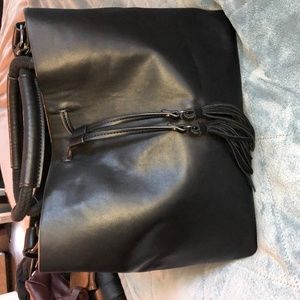 French Connection, leather, sturdy tote